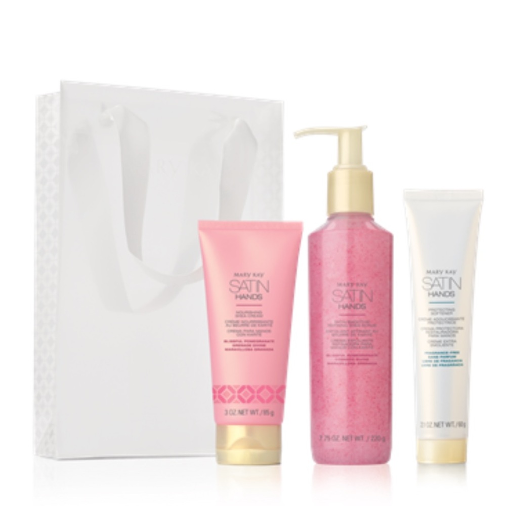 Satin Hands Set: sent pomegranate